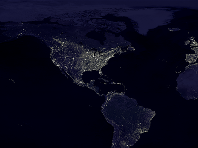 Contaminación lumínica. NASA